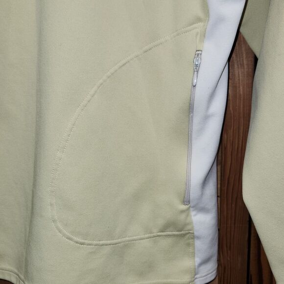 Patagonia 1/2 Zip Lemongrass White Top Women L Long Sleeve Polyester - Picture 7 of 10